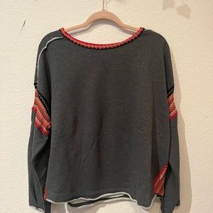 bohemian grey sweater—>L/XL
